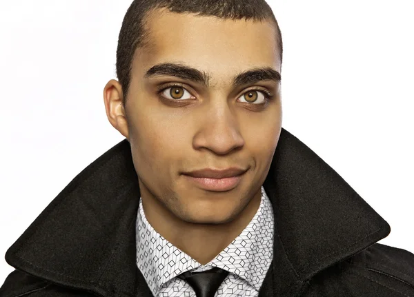 Attractive young mulatto. Business style. — Stock Photo, Image