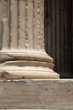 Columns of entrance propylaea to ancient temple Parthenon in Acropolis clipart