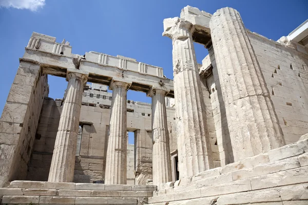 stock image Columns of entrance propylaea to ancient temple Parthenon