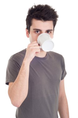 Man having coffee clipart