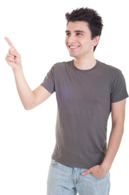 Man pointing up clipart