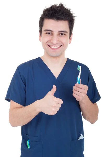 Dentiste pouce en l'air — Photo