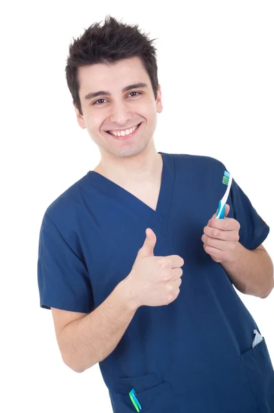 Dentista pulgar hacia arriba — Foto de Stock