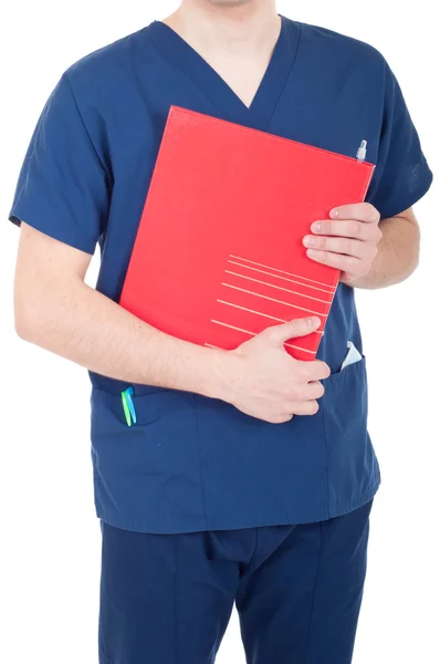 Doctor holding folder — Stock Photo, Image