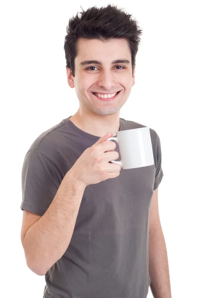 Man holding mug — Stock Photo, Image