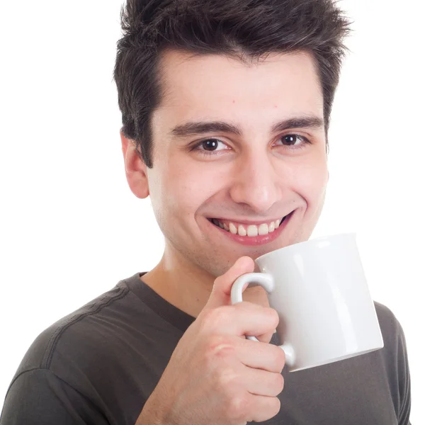 Man holding mug — Stock Photo, Image