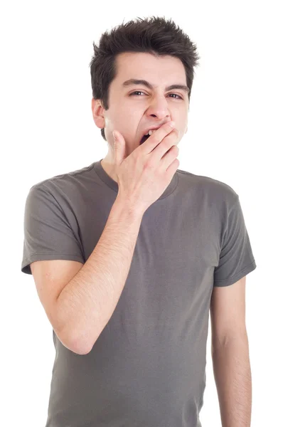 Человек зевает — стоковое фото