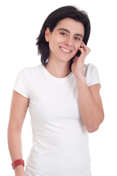 Casual woman on the phone — Stock Photo, Image