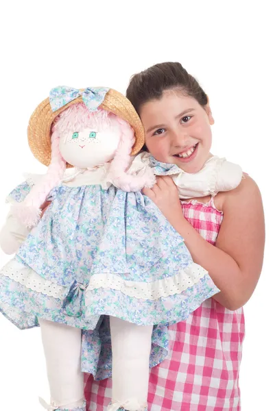 Κοριτσάκι με κούκλα — Φωτογραφία Αρχείου