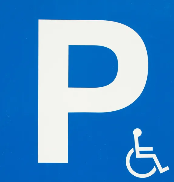 Σήμα στάθμευσης αναπηρίας — Φωτογραφία Αρχείου