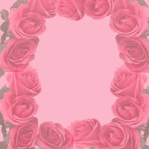 Pink faded roses scapbooking page — Stock Photo, Image