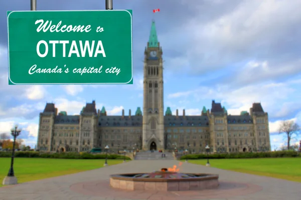 Bienvenue à Ottawa signe — Photo