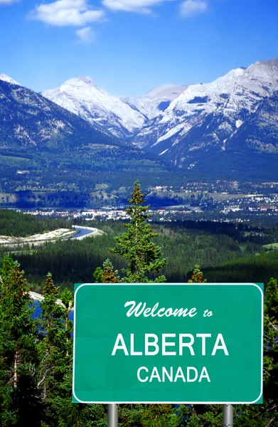 Bienvenue en Alberta signe — Photo