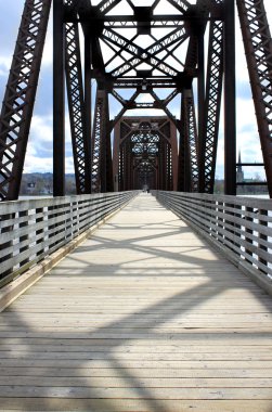 Walking bridge in Fredericton clipart