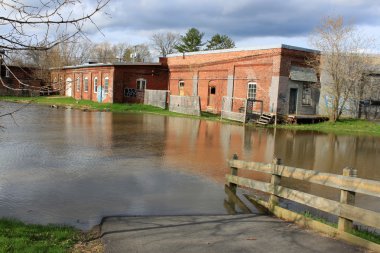 Flooded parking lot clipart