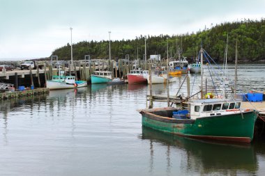 Fishing Boats in Chance Harbor, New Brunswick clipart