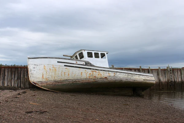 stock image Beached boat in New Brunswick, Canada
