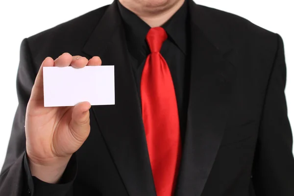 Man holding Business card — Stock Photo, Image