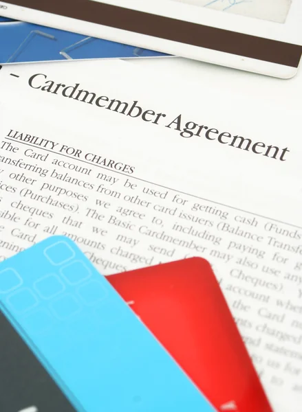Umowy karty kredytowej — Zdjęcie stockowe