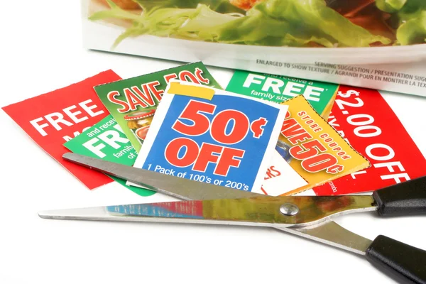 Knippen coupons — Stockfoto