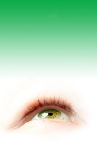 Zöld szem — Stock Fotó