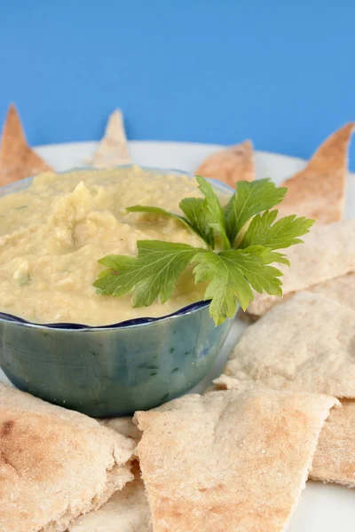 Hummus és a pita — Stock Fotó