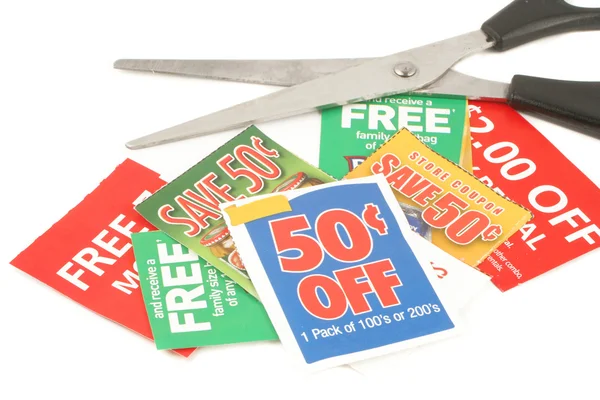 Clipping coupons — Stock Photo, Image