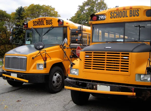 Školní autobusy — Stock fotografie