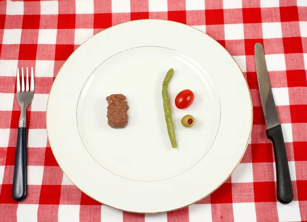 Chocolate ou legumes — Fotografia de Stock