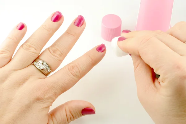 Eliminador de esmalte de uñas —  Fotos de Stock