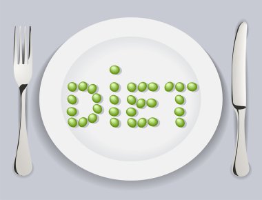 Diet and dishes clipart