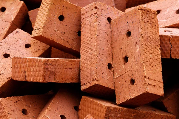 Stos gliny cegły — Zdjęcie stockowe