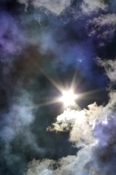 Ciel étoilé comète brouillard — Photo