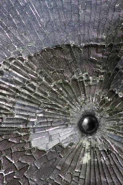 Strzał Kula potłuczonego szkła — Zdjęcie stockowe