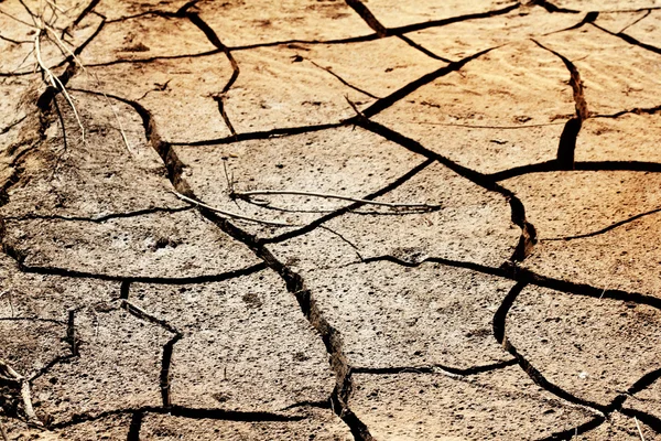 砂漠のソイ粘土のひび — ストック写真