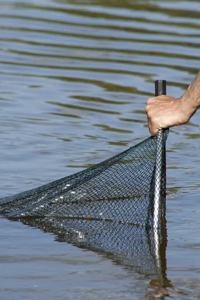 stock image Fishing river water waves