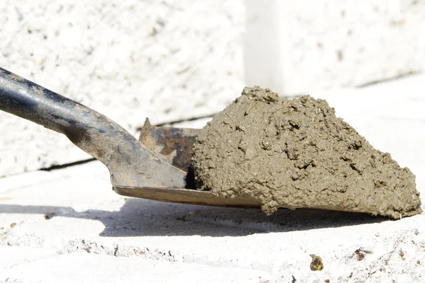 Tool shovel glue cement — Stock Photo, Image