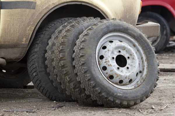 Wheels vehicle rubber — Stockfoto