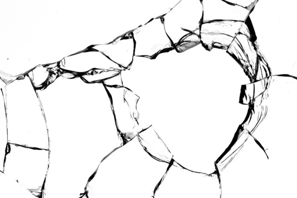 Разбитые стеклянные трещины — стоковое фото