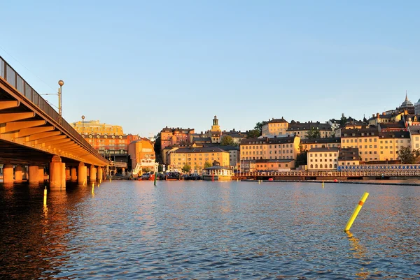 Stockholm vid solnedgången — Stockfoto