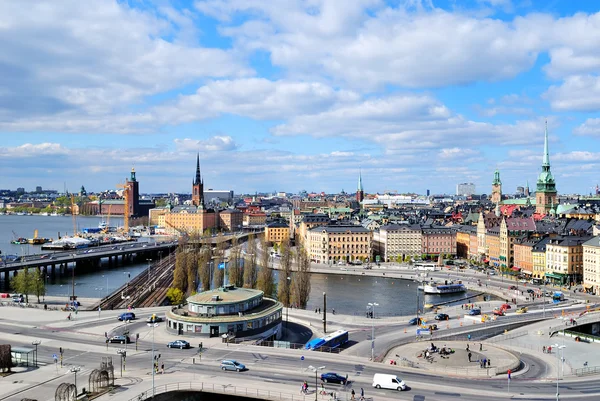 Pohled ze Stockholmu z sodermalm — Stock fotografie