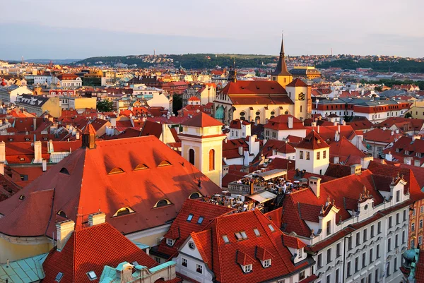 Praha při západu slunce — Stock fotografie