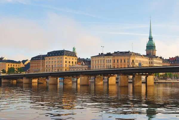 Stockholm dans la brume dorée — Photo