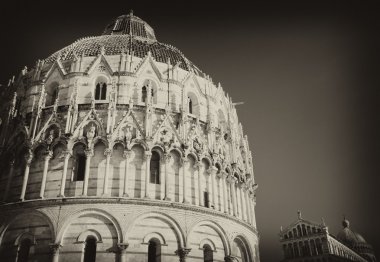 bir kar fırtınası sonra Piazza dei miracoli Pisa