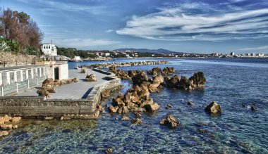 Coast of Castiglioncello in Tuscany, Italy clipart