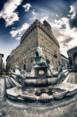 İtalya, Floransa 'daki Piazza Della Signoria