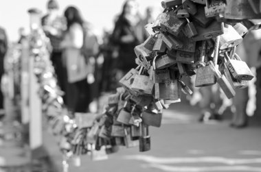 Padlocks near Ponte Vecchio, Florence clipart