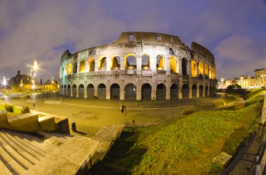 Colosseum by Night in Rome, Italy clipart