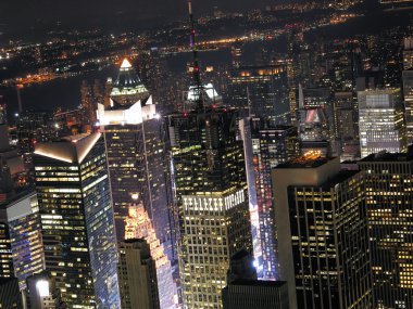 Night View of New York City clipart