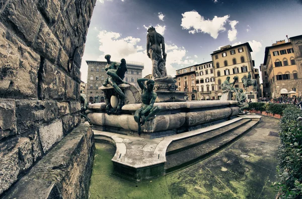 意大利佛罗伦萨的Della Signoria广场 — 图库照片